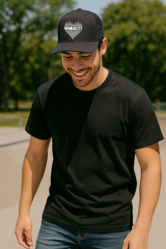 WAWABILITY Snapback Trucker Hat - White Logo